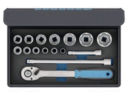Wrench-set; rattle,socket spanner; 1/2"; 16pcs.