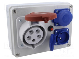 Electric switchboard; IP44; wall mount; Enclos.mat: ABS