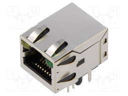 Socket; RJ45; PIN: 8; shielded,with LED; Layout: 8p8c; THT