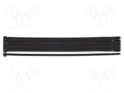 Cable tie; L: 200mm; W: 4.8mm; black; 20pcs; EXTREME