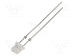 LED; red; rectangular; 4.7x2mm; 750÷1000mcd; 115°; Front: flat; 20mA