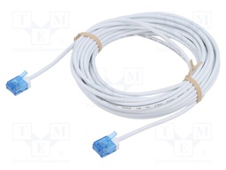 Patch cord; U/UTP; 6a; stranded; Cu; LSZH; white; 7.5m; 32AWG