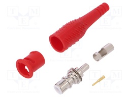 BNC; red; 3A; 58mm; Mounting: soldered,crimped; 5÷40°C; 50Ω