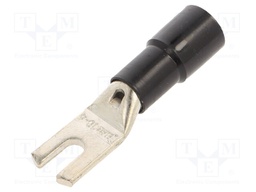Tip: fork; M4; Ø: 4.3mm; 16mm2; crimped; for cable; insulated; tinned