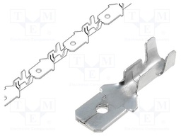 Terminal: flat; 6.3mm; 0.8mm; male; 0.5÷2mm2; crimped; for cable