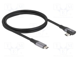 Cable; bidirectional; USB C plug,USB C plug 90° left/right; 1m