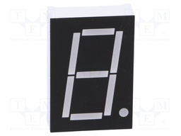 Display: LED; 7-segment; 26mm; 1"; No.char: 1; red; 70mcd; anode