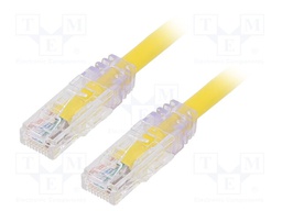 Patch cord; TX6A™ 10Gig,U/UTP; 6a; solid; Cu; PVC; yellow; Len: 2m