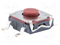 Microswitch TACT; SPST; Pos: 2; 0.05A/32VDC; SMD; none; 1.57N; 1mm