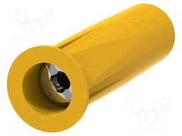 Connector: 4mm banana; socket; 36A; 30VAC; 60VDC; yellow; insulated