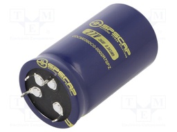 Capacitor: electrolytic; supercapacitor; 360F; 2.7VDC; Ø35x61.7mm