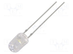 LED; white; 5mm; 25000÷30000mcd; 15°; Front: convex; 2.9÷3.4VDC