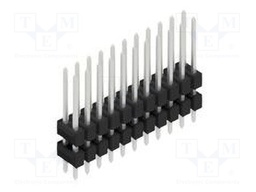 Connector: pin strips; pin header; male; PIN: 22; 2.54mm; THT; 2x11