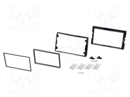 Radio frame; universal; 2 DIN; black