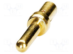 Contact; male; CuZn; gold-plated; crimped