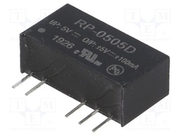 Converter: DC/DC; 1W; Uin: 4.5÷5.5V; Uout: 5VDC; Uout2: -5VDC; SIP7