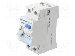 RCD breaker; Inom: 40A; Ires: 30mA; Max surge current: 250A; 240VAC