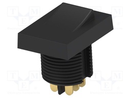 ROCKER; DP3T; Pos: 3; (ON)-OFF-(ON); Leads: for soldering