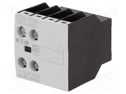 Auxiliary contacts; Leads: screw terminals; Mounting: front