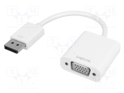 Cable; DisplayPort 1.2; D-Sub 15pin HD socket,DisplayPort plug