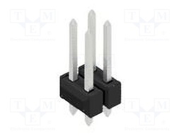 Connector: pin strips; pin header; male; PIN: 4; 2.54mm; THT; 2x2