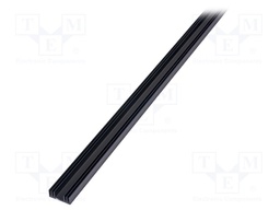 Heatsink: extruded; grilled; black; L: 1000mm; W: 29mm; H: 11.5mm