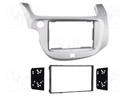 Radio frame; Honda; 2 DIN; silver