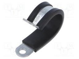 Fixing clamp; ØBundle : 25mm; W: 15mm; steel; Cover material: EPDM