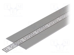 Cover for LED profiles; transparent; 2m; Application: FLAT8; V: H