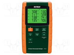 Data logger; temperature; ±(0,4% + 1°C); 225x125x64mm; 830g