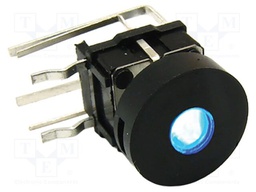 Microswitch TACT; SPST-NO; Pos: 2; 0.05A/12VDC; THT; LED; blue