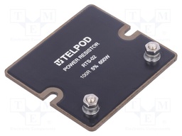 Resistor: thick film; screw; 100Ω; 600W; ±5%; 67x60x2mm; 100ppm/°C