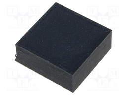 Self-adhesive foot; black; rubber; Y: 12mm; X: 12mm; Z: 5mm