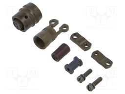 Connector: circular; PT; plug; female; PIN: 2; with cable clamp