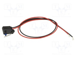 Microswitch SNAP ACTION; with short lever; SPST-NC; 0.1A/100VAC