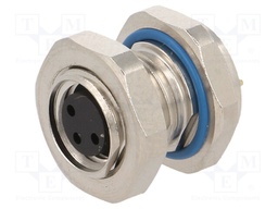 Connector: M8; female; PIN: 3; for panel mounting,screwed; socket
