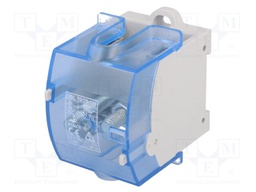Splice terminal: rail; ways: 1; terminals: 5; grey; screw terminal