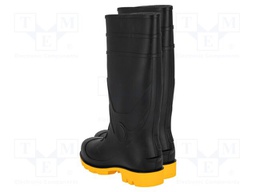 Boots; Size: 44; black/yellow; PVC; male,high; Safety cat: O4 FO