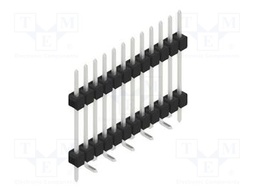 Connector: pin strips; pin header; male; PIN: 12; 2.54mm; SMT; 1x12