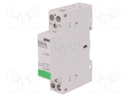 Contactor: 2-pole installation; NC x2; 24VAC; 20A; DIN; IKA