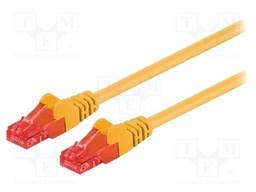 Patch cord; U/UTP; 6; stranded; CCA; PVC; yellow; 25m; 24AWG