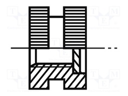 Threaded insert; brass; without coating; M5; BN: 1040; DIN: 16903F