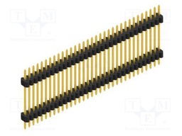 Connector: pin strips; pin header; male; PIN: 33; 1.27mm; THT; 1x33