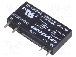 Relay: solid state; Ucntrl: 38÷72VDC; 2A; 24÷280VAC; THT; SIP