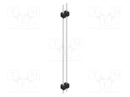 Connector: pin strips; pin header; male; PIN: 2; 2.54mm; THT; 1x2