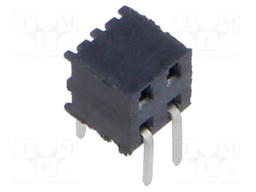 Connector: pin strips; female; PIN: 4; 2mm; gold-plated; THT; socket