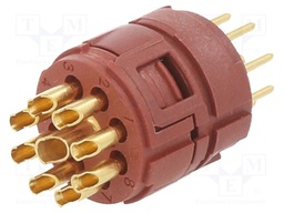 Connector: M23; PIN: 9(8+1); soldering; 150V; Inom 1: 20A; Inom 2: 7A