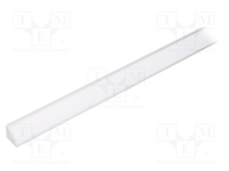 Profiles for LED modules; white; angular; natural; L: 2m; anodized