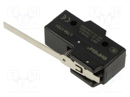 Microswitch SNAP ACTION; 15A/250VAC; 0.03A/250VDC; with lever