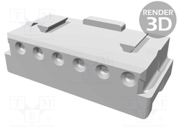 Plug; wire-board; female; 2mm; PIN: 6; w/o contacts; for cable